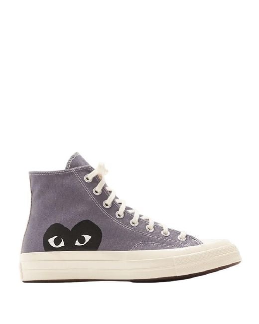 Comme des Garçons Gray Big Heart High Top Sneakers, Brand Size 8 Us for men
