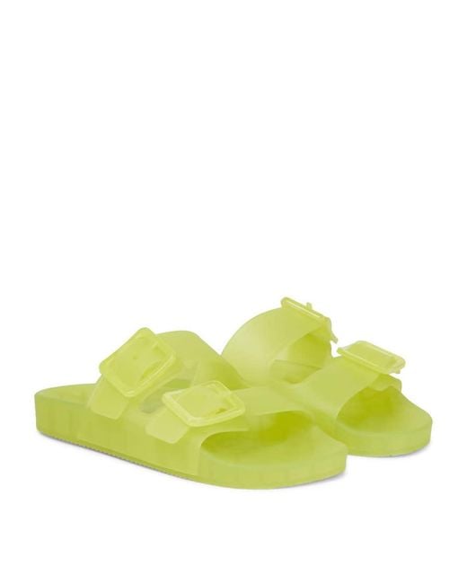 Balenciaga Green Mallorca Buckled Slide