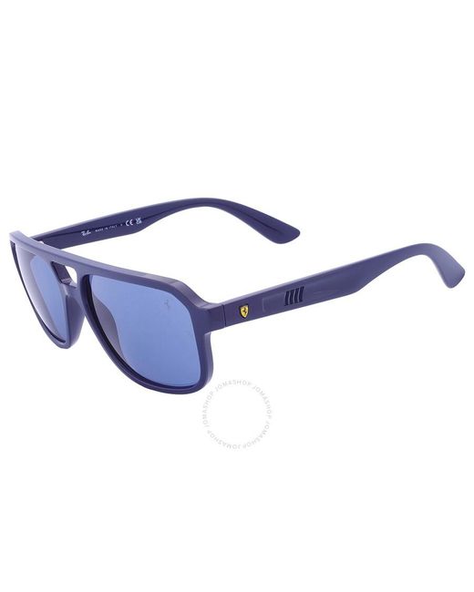 Ray-Ban Scuderia Ferrari Blue Navigator Sunglasses Rb4414m F68880 58