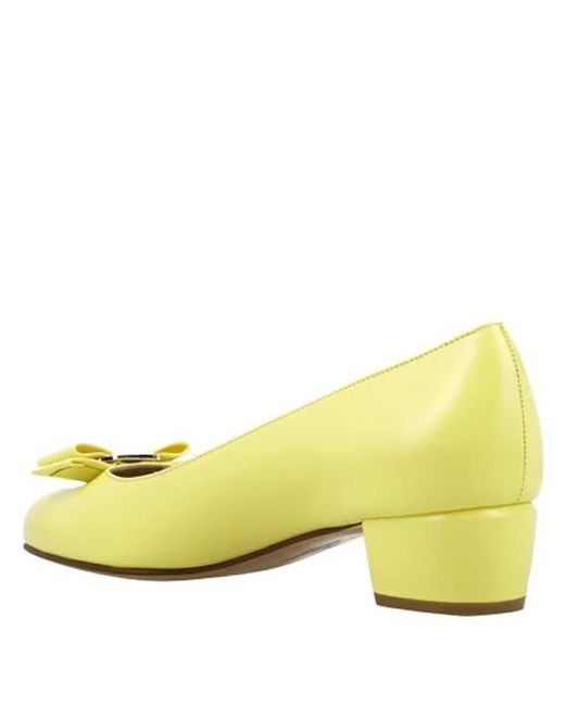 Ferragamo Yellow Vara Bow Pump Shoe
