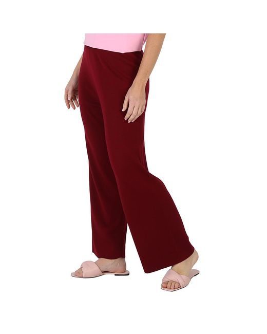 KENZO Ladies Bordeaux Tiger Tail K Flared Trousers
