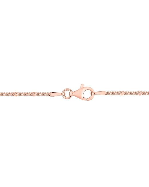 Amour Metallic Double Curb Link Chain Necklace