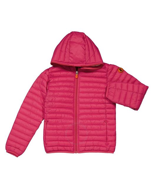 Save The Duck Pink Girls Gem Ana Down Puffer Jacket