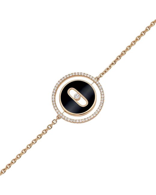 Messika White Lucky Move 18K Rose Diamond Bracelet