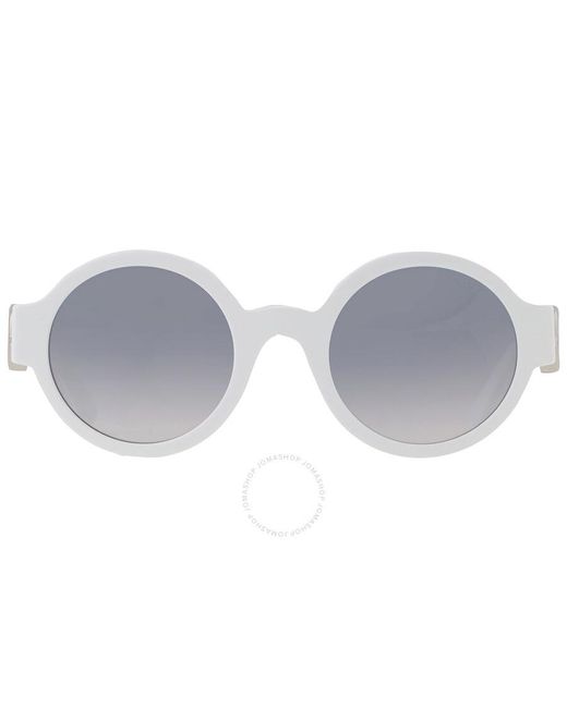 Moncler Gray Atriom Silver Round Sunglasses Ml0243 21c 51