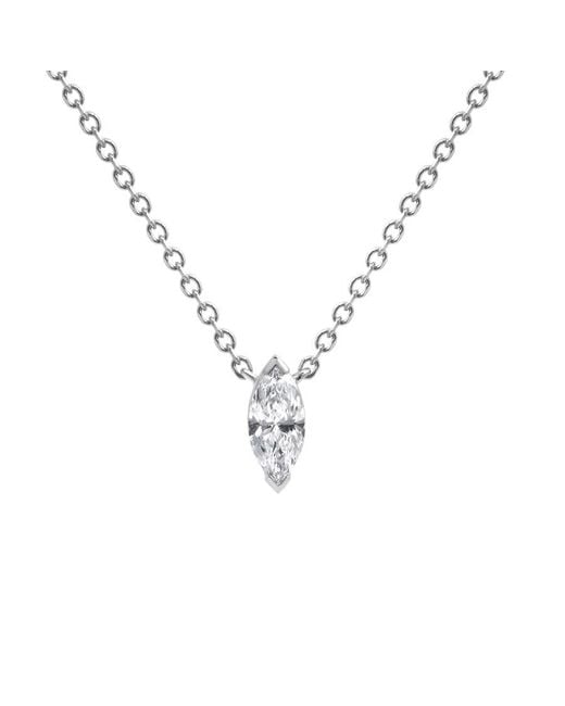 Brilliant Diamond Metallic 14Kt 0.25 Carat Lab Grown Diamond Pendant Necklace For