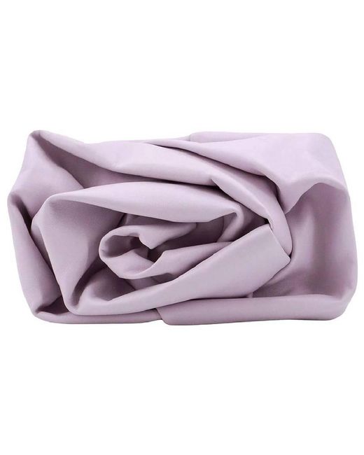 Burberry Purple Faux Flower Detailing Clutch Bag