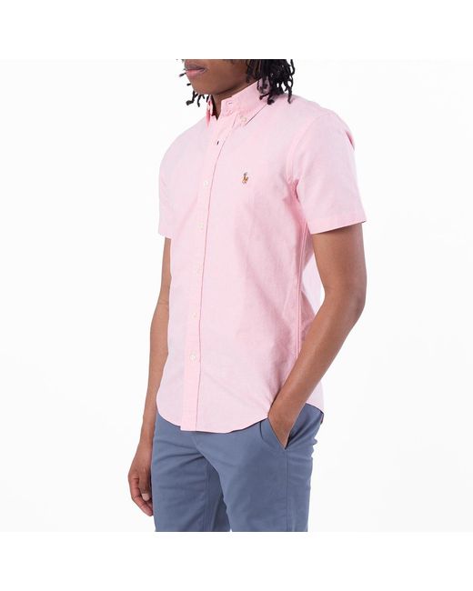 Polo Ralph Lauren Red Custom Fit Oxford Shirt for men