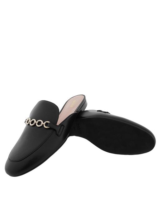 Bally Black Christiana Nappa Leather Slippers, Brand Size 35. Us