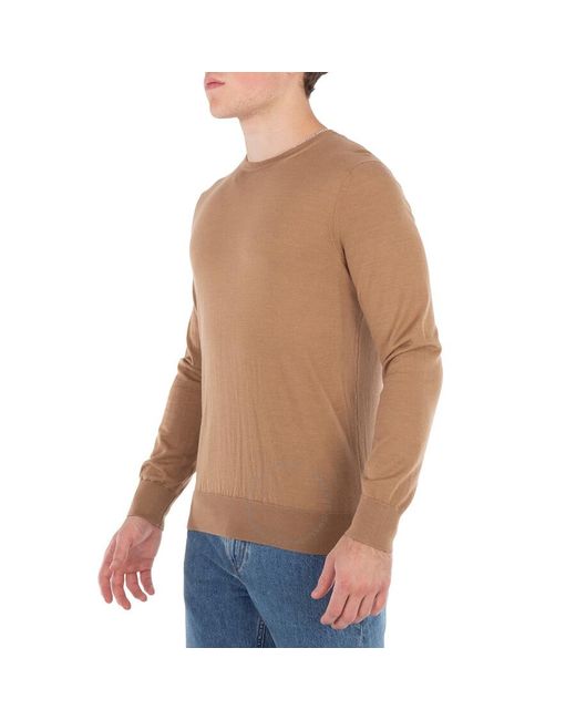 Zegna Blue Ermenegildo Cashmere-Silk Crewneck Sweater for men