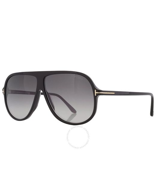 Tom Ford Gray Spencer Smoke Gradient Pilot Sunglasses for men