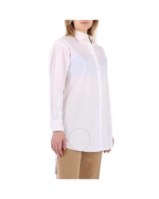 MM6 by Maison Martin Margiela White Mm6 Upside Down Cotton Shirt