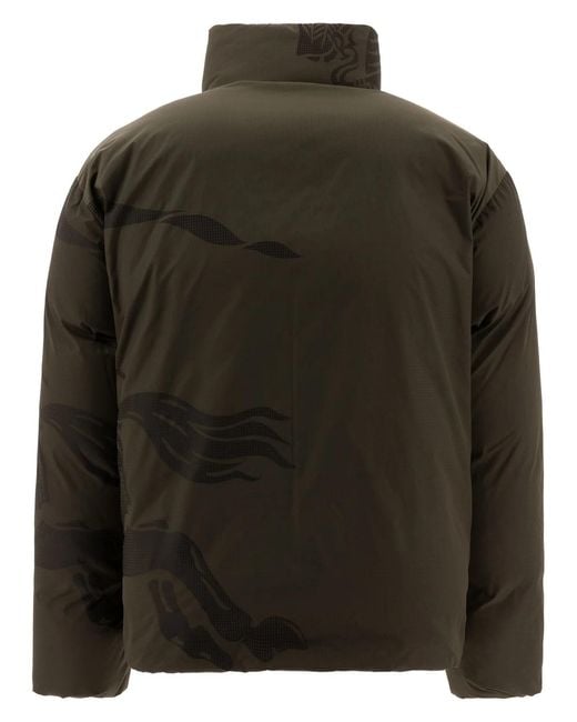 Burberry Black Ekd Printed Puffer Jacket for men