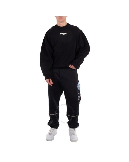 OAMC Black Logo-Patch Nome Cotton Sweatshirt for men