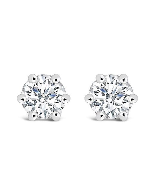 Haus of Brilliance Metallic 14K 1/2 Cttw Lab-Grown Diamond 6 Prong Hidden Halo Stud Earrings (F-G Color, Vs1-Vs2 Clarity)