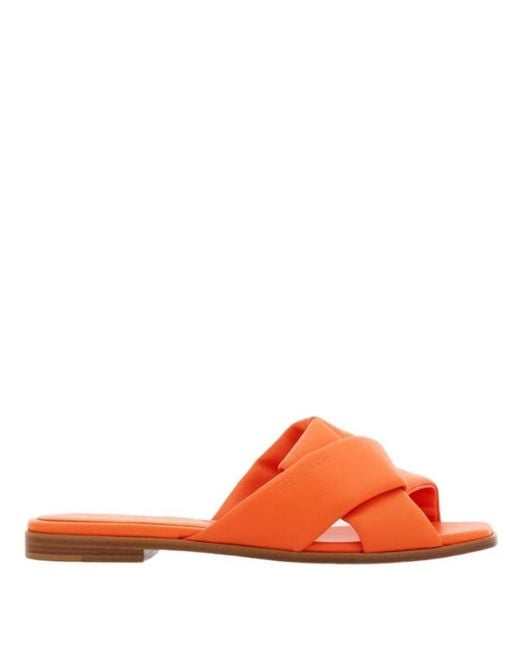 Ferragamo Orange Ferragamo Knott Strap Slides