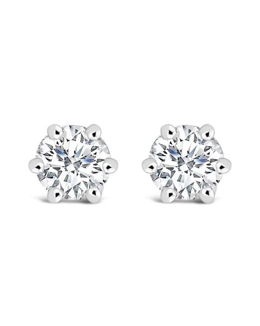 Haus of Brilliance Metallic 14K 1/2 Cttw Lab-Grown Diamond 6 Prong Hidden Halo Stud Earrings (F-G Color, Vs1-Vs2 Clarity)