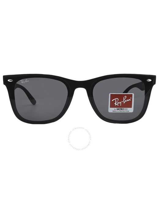 Ray-Ban Black Dark Grey Square Sunglasses Rb4420 601/87 65