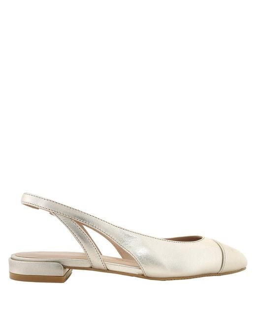 Stuart Weitzman Metallic Sleek Slingback Flats, Brand Size 38 Us Size 7.5