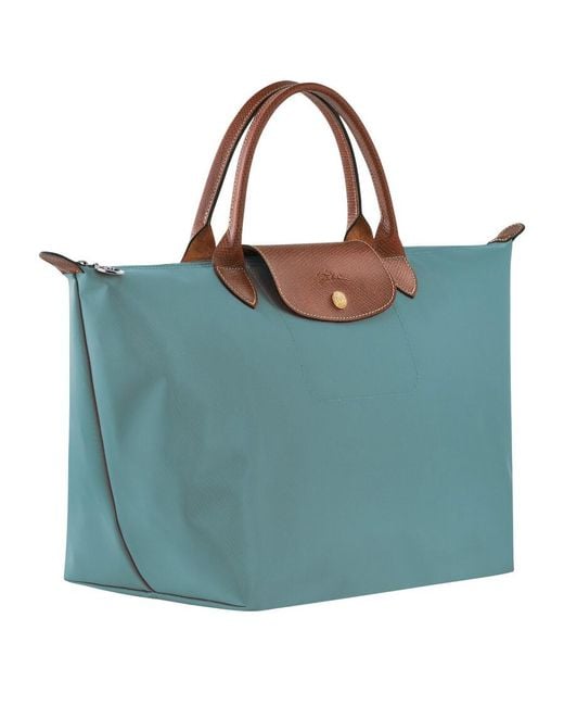 Longchamp Blue Le Pliage Top Handle Bag