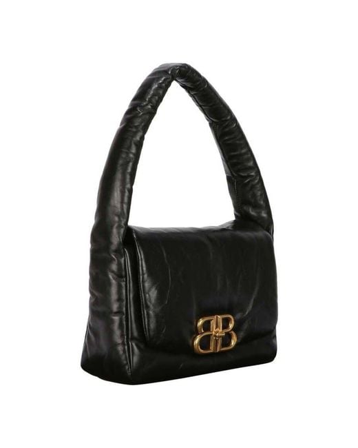 Balenciaga Black Small Monaco Shoulder Bag