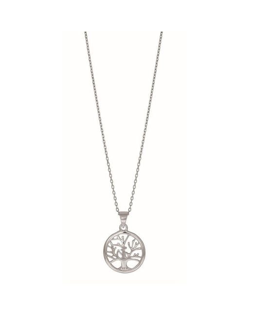 Tresorra Metallic Sterling Mini Tree Of Life Pendant Necklace