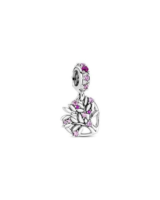 Pandora White Heart Family Tree Dangle Charm