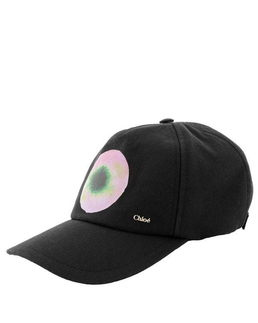 Chloé Black Fusion Cotton Canva Baseball Cap