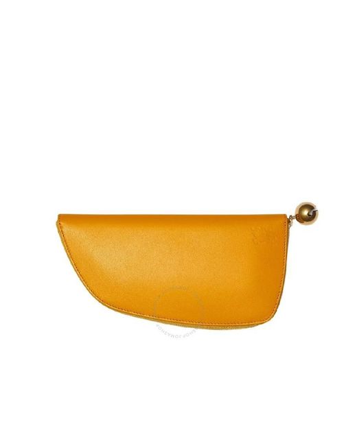 Burberry Yellow Mimosa Leather Large Shield Wallet
