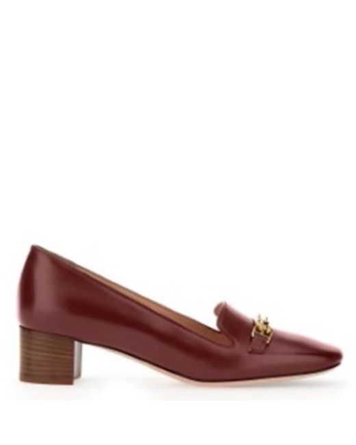 Bally Red Dielle 45 Leather Pumps, Brand Size 35 Us