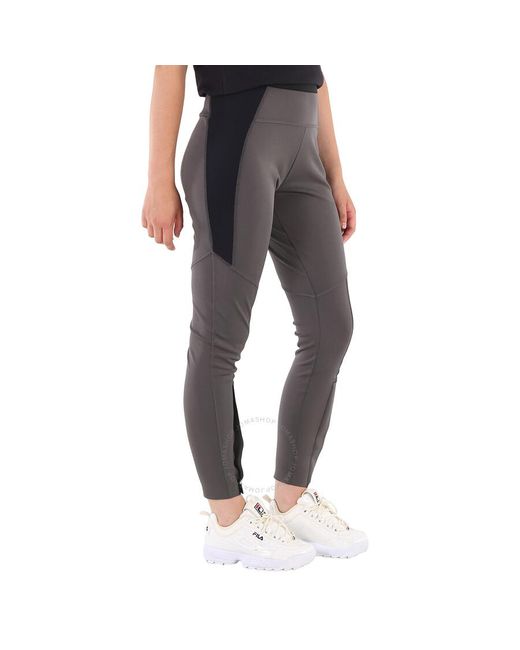 Moncler Gray High-waisted Panelled leggings