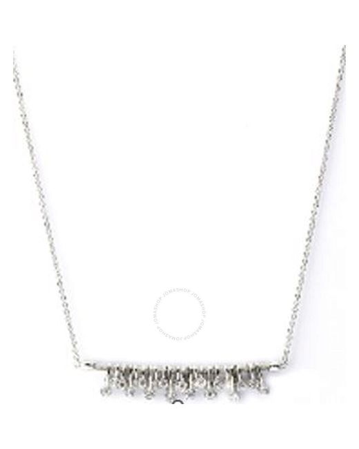Charriol Metallic Sugar White Topaz Silver Chain Necklace