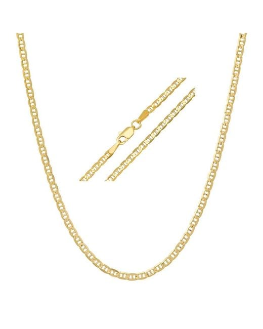 Kylie Harper Metallic 14K Solid 2.25Mm Gucci Mariner Link Chain Necklace for men