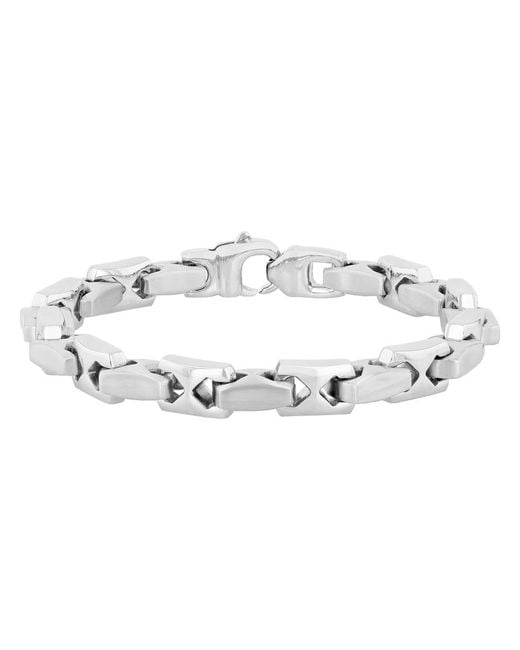 Robert Alton Metallic Stainless Steel Mariner Link Bracelet for men