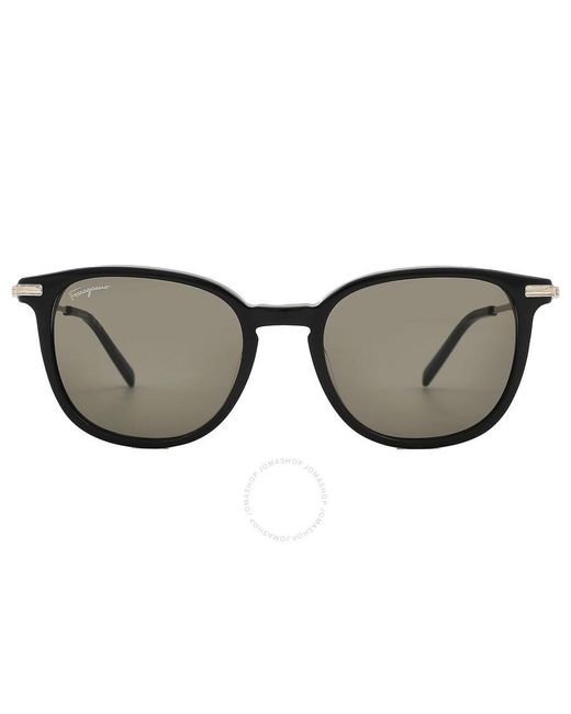 Ferragamo Brown Grey Square Sunglasses Sf1015s 001 52 for men