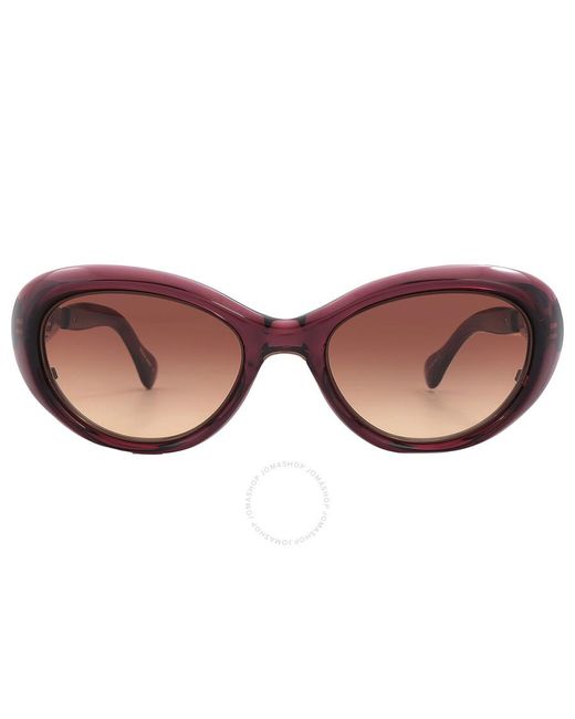 Mr. Leight Brown Selma S Dark Cherry Gradient Cat Eye Sunglasses Ml2023-50-rxbry/dchg
