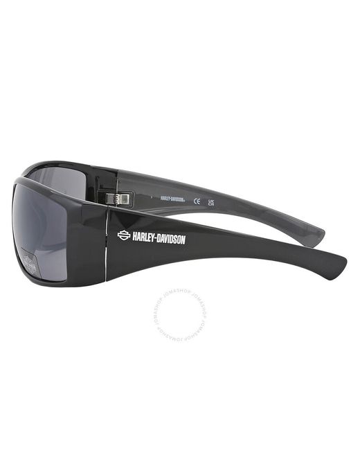 Harley Davidson Gray Smoke Mirror Wrap Sunglasses Hd0158v 01c 66 for men