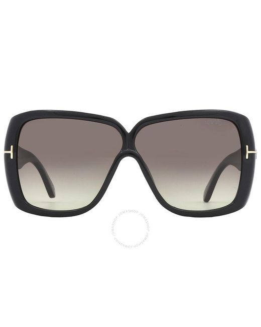 Tom Ford Gray Marilyn Smoke Gradient Butterfly Sunglasses Ft1037 01b 61
