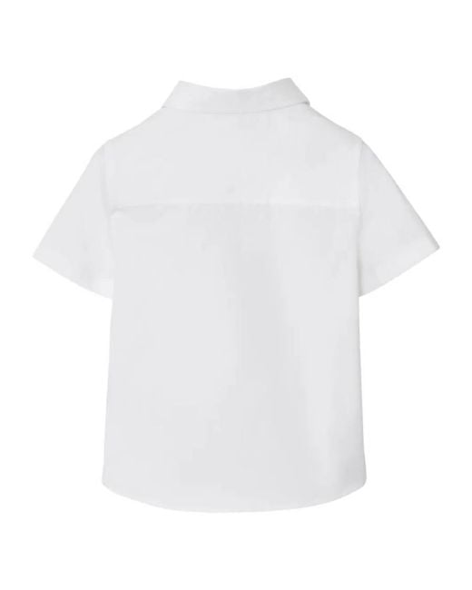 Burberry White Toddler Ekd Embroidered Cotton Shirt for men