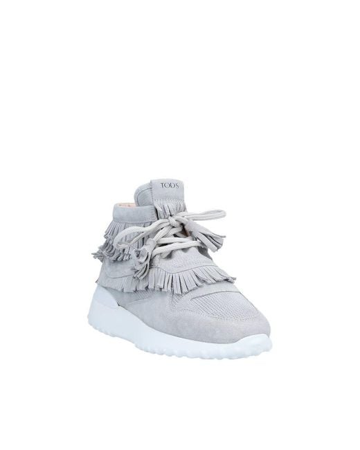 Tod's Gray Tod's Fringed Sneakers