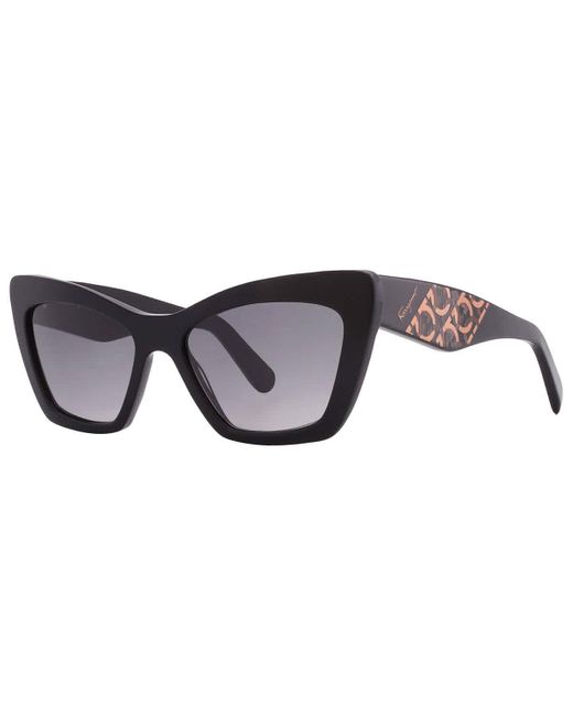 Ferragamo Black Grey Gradient Cat Eye Sunglasses Sf1081se 001 55