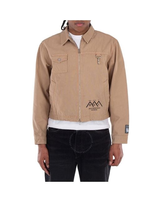 Reese Cooper Natural Khaki Research Division Garment Dyed Work Jacket for men
