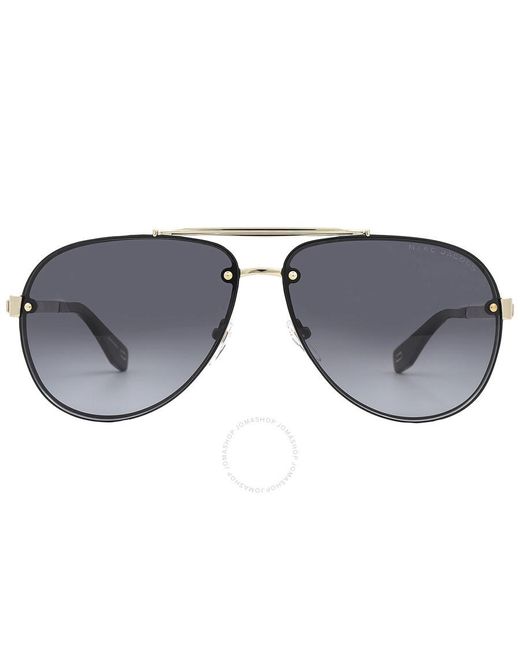 Marc Jacobs Black Grey Shaded Pilot Sunglasses for men