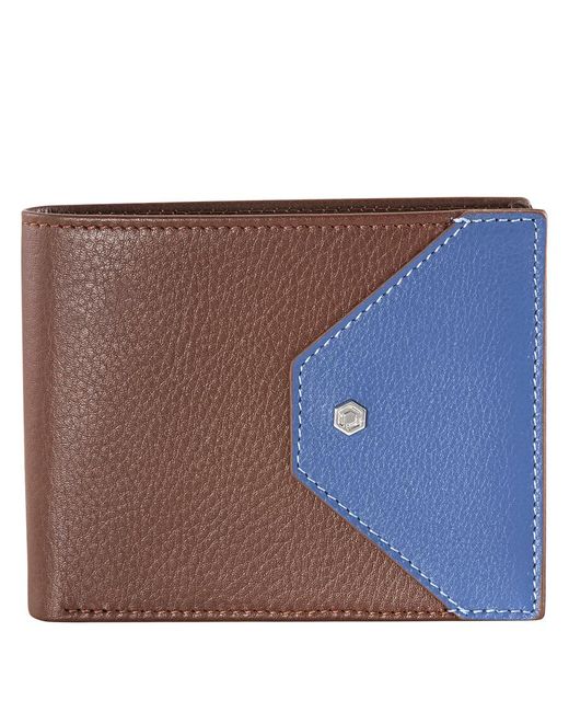 Picasso and Co Brown Two-Tone Leather Wallet- Tan