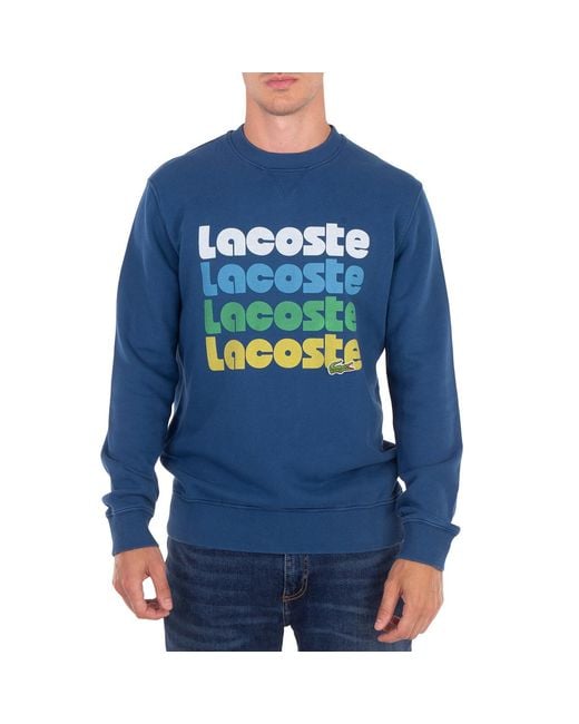 Lacoste Blue Long Sleeves Pull Over Sweater for men