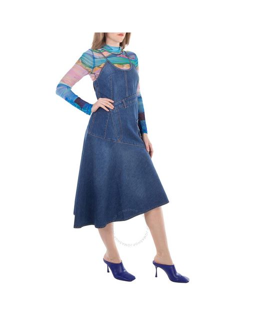 J.W. Anderson Blue Twisted Denim Cotton Dress, Brand Size 6 (Us