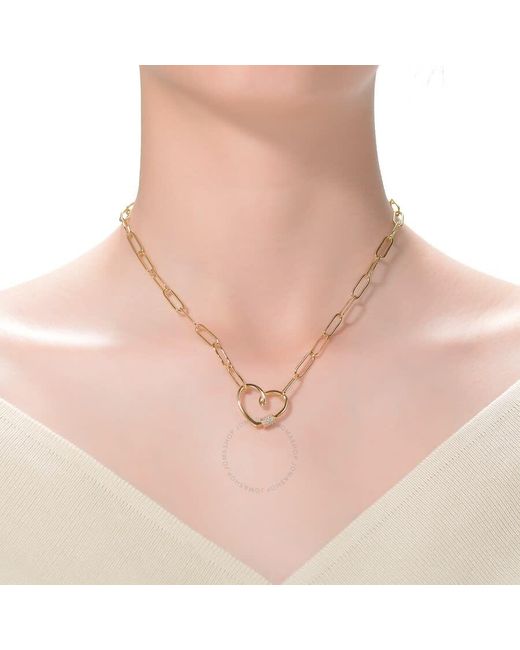Rachel Glauber Metallic 14k Gold Plated Cubic Zirconia Charm Necklace
