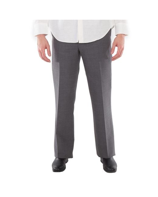 Ferragamo Gray High-Waisted Wool Pants for men