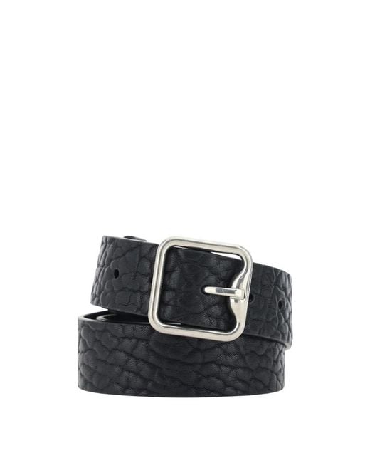 Burberry Black B-Buckle Leather Belt, Cm 36 Inch for men