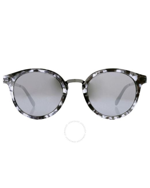 Guess Factory Gray Silver Mirror Round Sunglasses Gf0305 56u 51